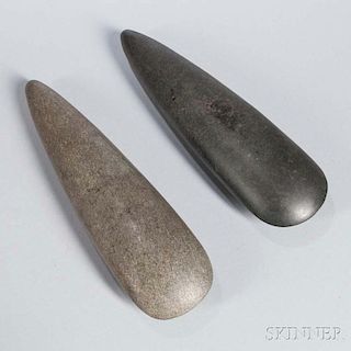 Two Large Polished Stone Celts