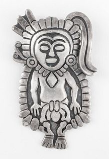 Early Taxco Mexican 970 Silver Figural Brooch