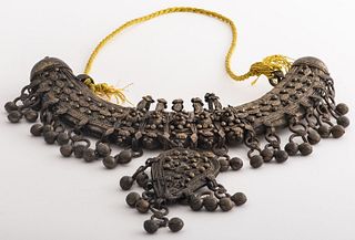 N. African Tribal Base Metal Ceremonial Necklace