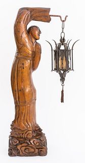 Chinoiserie Figural Lantern, c.1900