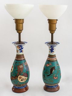 Japanese Porcelain Vases Mounted as Lamps