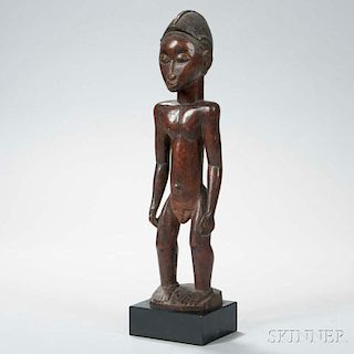 Baule Carved Wood Male Figure
