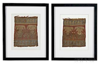 Two Framed Pre-Columbian Textile Fragments