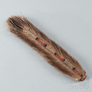 Central Plains Beaded Porcupine Tail Hairbrush