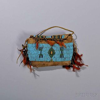 Central Plains Miniature Beaded Hide Possible Bag