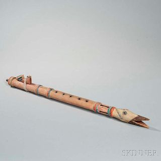 Lakota Carved and Painted Wood Courting Flute