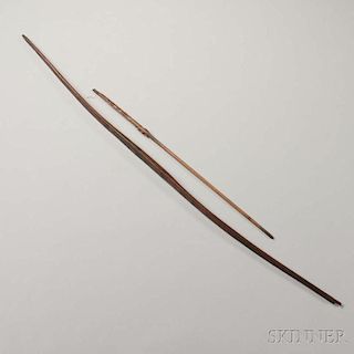Bow and Arrow Used in and Collected at the Buffalo Bill Wild West Show in Paris, France