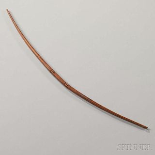 Abenaki Carved Wood Child's Bow