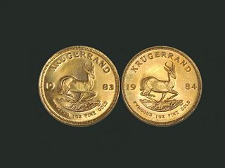 (2) South Africa Gold Krugerrands.