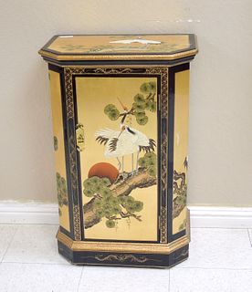 Oriental Gilt Lacquer Single Door Small Cabinet.
