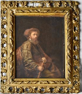 Follower of Rembrandt Van Rijn "De Joodse" The Jewish, 18th Century