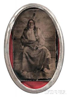 Tintype of Brule Chief Spotted Tail