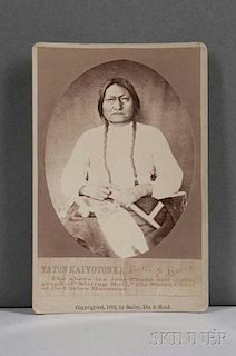 Cabinet Card Photograph of Sitting Bull