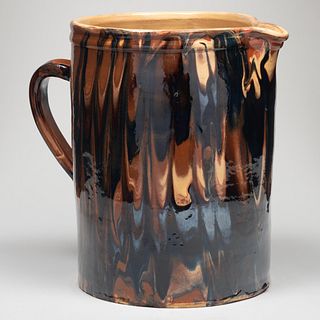 Large Slip Decorated Earthenware Pitcher