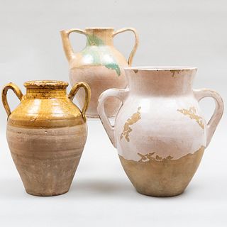 Group of Glazed Earthenware Vessels