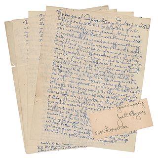 Joe Choynski (2) Items: Signature and Handwritten Manuscript