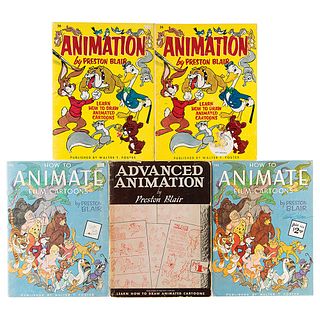 Preston Blair: Collection of (5) Animation Books with Printers Proofs