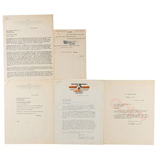 Walt Disney Productions Letter and Document Lot (1931)