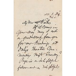 Statue of Liberty: Francis Hopkinson Smith Autograph Letter Signed
