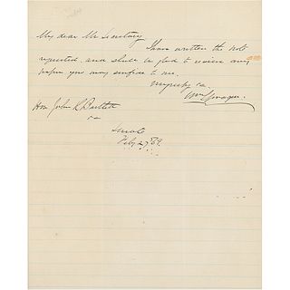 William Sprague IV Autograph Letter Signed