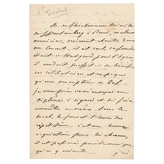 Louis-Gabriel Suchet Autograph Letter Signed