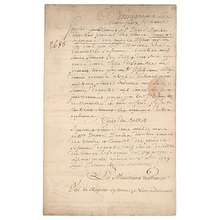 Claude Louis Hector de Villars Letter Signed