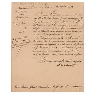 Jean-de-Dieu Soult Letter Signed