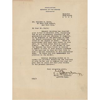 George C. Marshall Typed Letter Signed