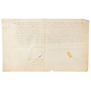 Louis de Bourbon, Prince of Cond&eacute; Document Signed