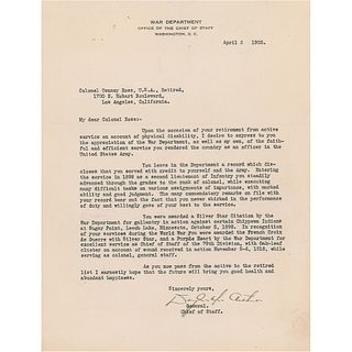 Douglas MacArthur Typed Letter Signed