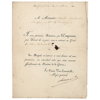 Louis-Alexandre Berthier Document Signed