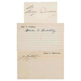 American Military: Omar Bradley, James H. Doolittle, and George Dewey Signatures