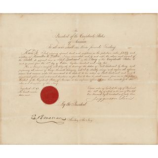Jefferson Davis Document Signed as President of CSA