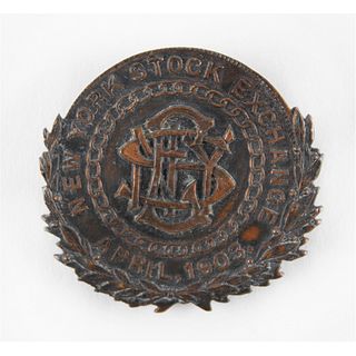 New York Stock Exchange 1903 Badge