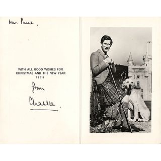 King Charles III Signed Christmas Card (1978)