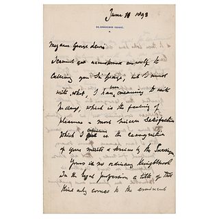 Lord Randolph Churchill Autograph Letter Signed