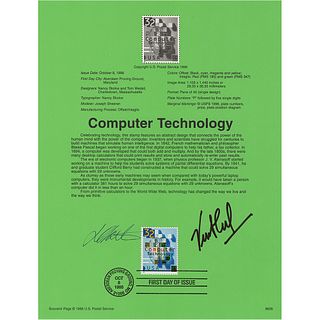 Vint Cerf and Lawrence Roberts Signed Philatelic Souvenir