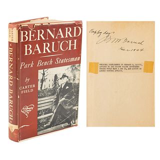 Bernard Baruch Signed Photograph and Signed Book
