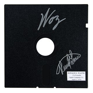 Apple: Wozniak and Wayne Signed Floppy Disk