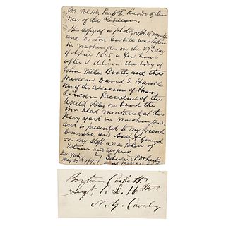 John Wilkes Booth Captors: Boston Corbett and Edward P. Doherty
