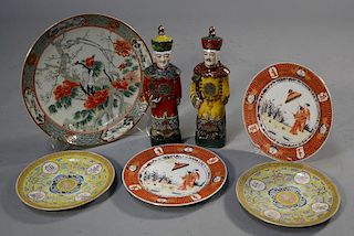 Seven piece Asian porcelain lot