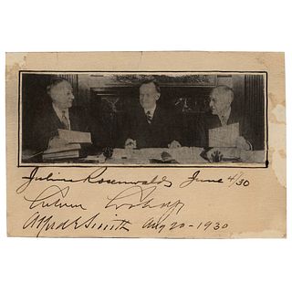 Calvin Coolidge, Alfred E. Smith, and Julius Rosenwald Signatures