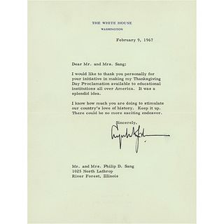 Lyndon B. Johnson Typed Letter Signed as President