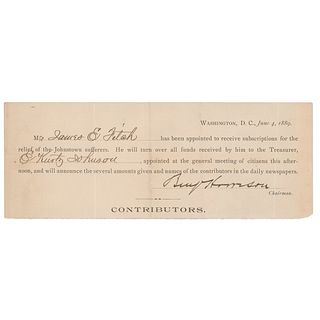 Benjamin Harrison Document Signed as President