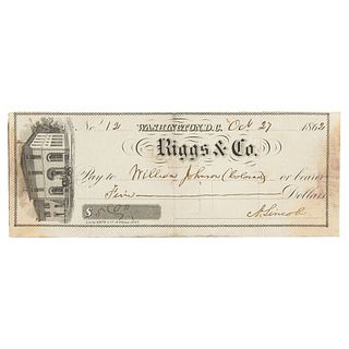 Abraham Lincoln Signed Check as President