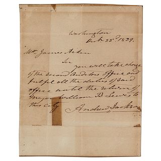 Andrew Jackson Autograph Letter Signed as President