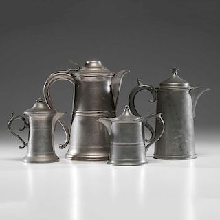 American Pewter Flagons & Pitcher