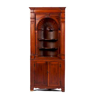 Federal-style Architectural Corner Cupboard