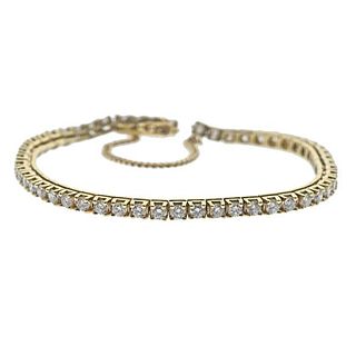 14k Gold Diamond Tennis Bracelet 