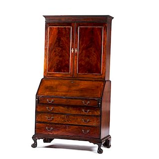 New York Chippendale Desk and Bookcase